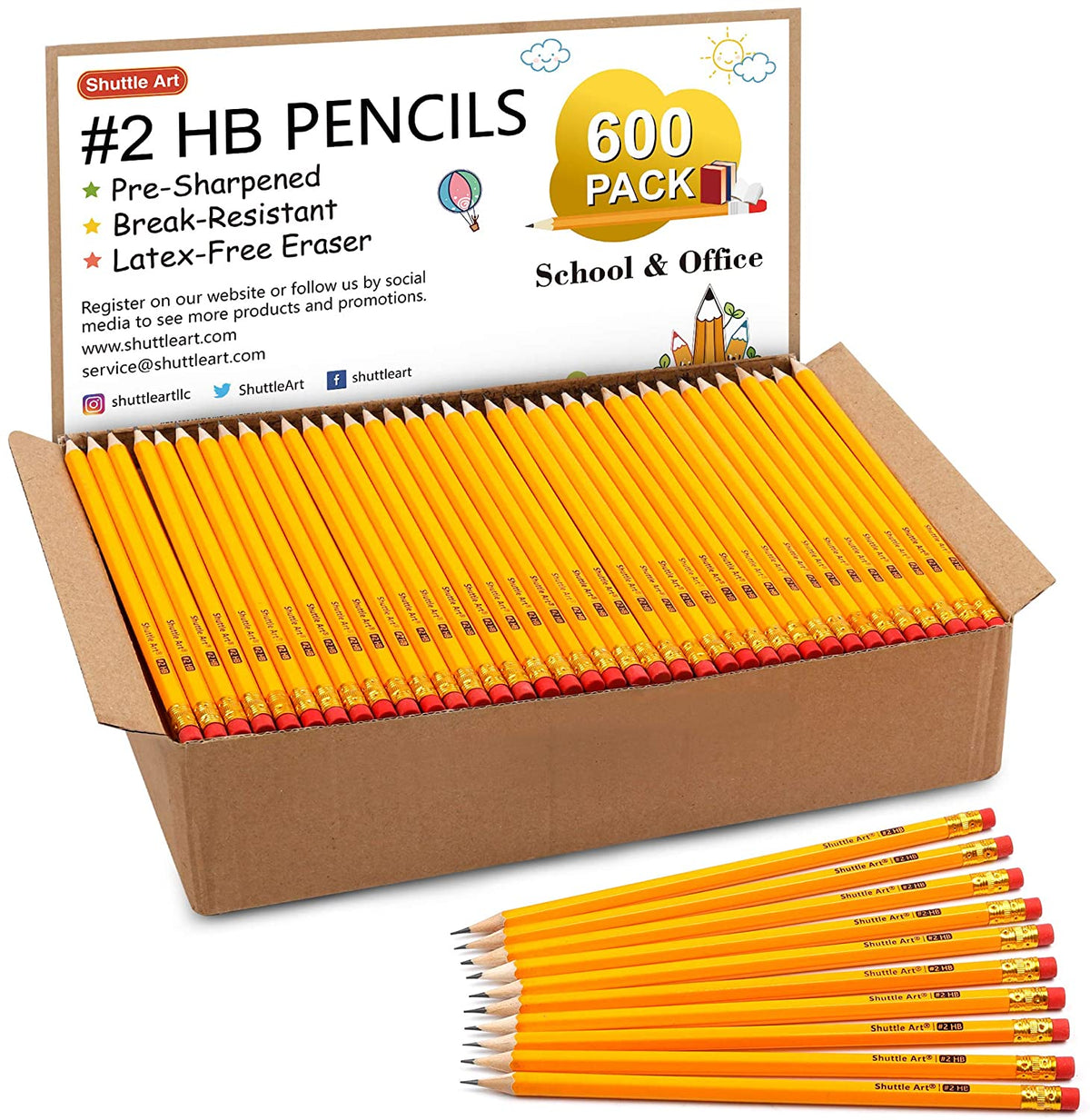 Shuttle Art Sketch Pencils Drawing Tools 52 Pack for Drafting