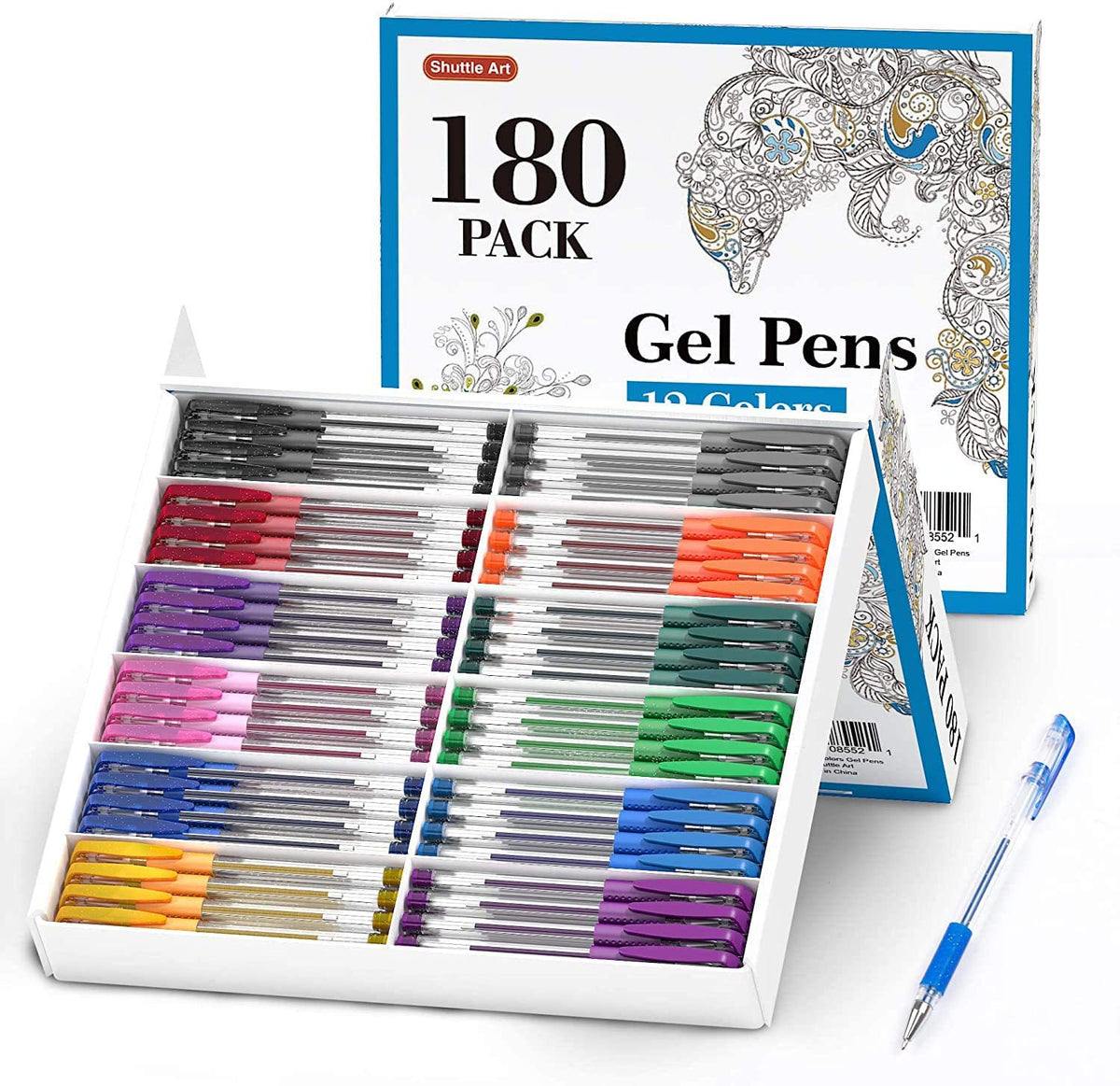 Glitter Gel Pens, 32-Color Neon Glitter Pens Fine Tip Art Markers