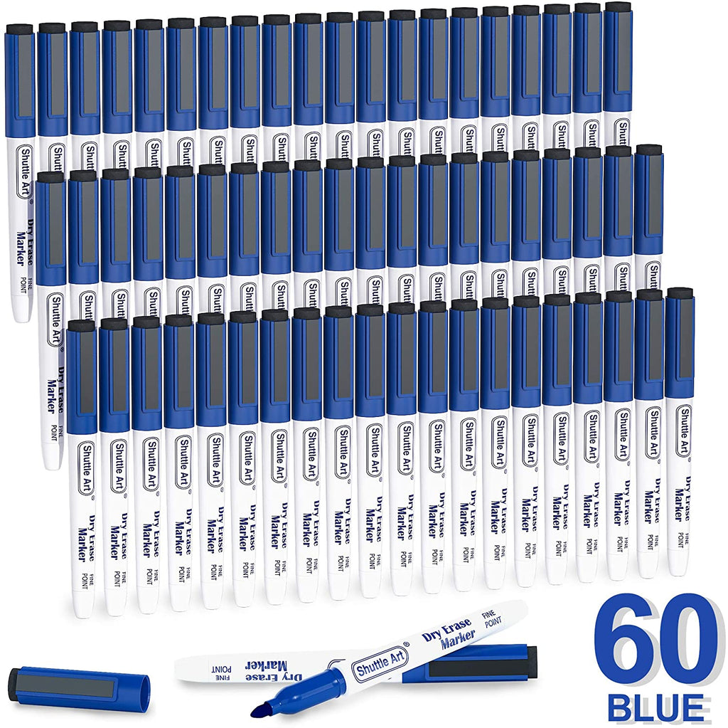 Dry Erase Markers Lineon 100 Bluk Pack Black Whiteboard Markers with 2 Eraser Fine Point Dry Erase Markers Perfect for Writing on Whiteboards