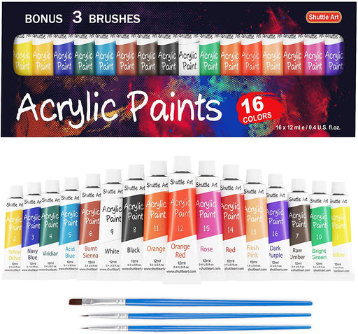 Acrylic Paint Set,12 ml tubes - Set of 16