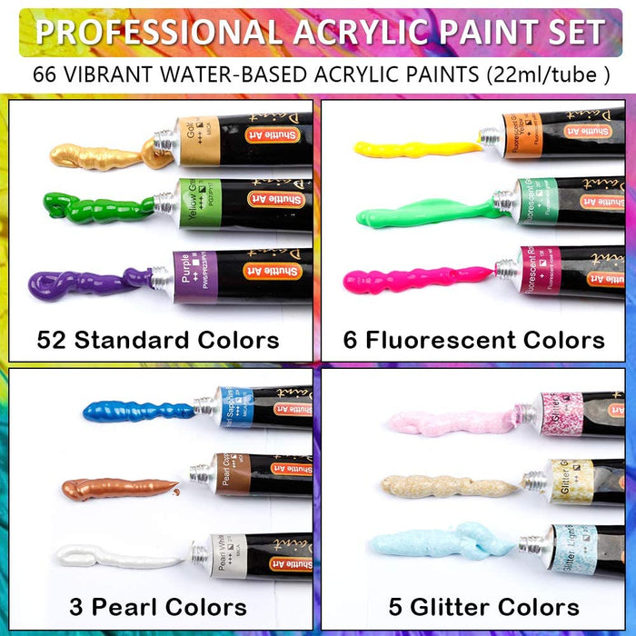 Acrylic Paint Large Tubes Set Painter Colour Color Pictures Kit 18