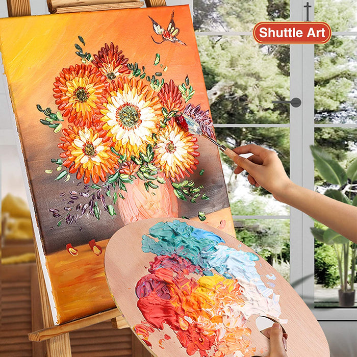 Shuttle Art Acrylic Paint Set, 36 Colors Acrylic Paint (2oz/Bottle) with  Brushes & Palette, Rich Pigments Non-toxic Paint for Artists Kids & Adults,  Art Supplies for Canvas Rock Ceramic Wood Painting