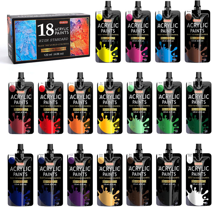 Acrylic Paint Paint Set With 16 Bottles Of Premium Acrylic - Temu