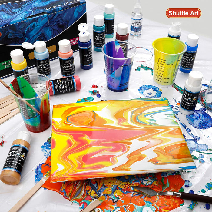 Cra-Z-Art Palmer Acrylic Paint Pouring Activity Kit – Swirling
