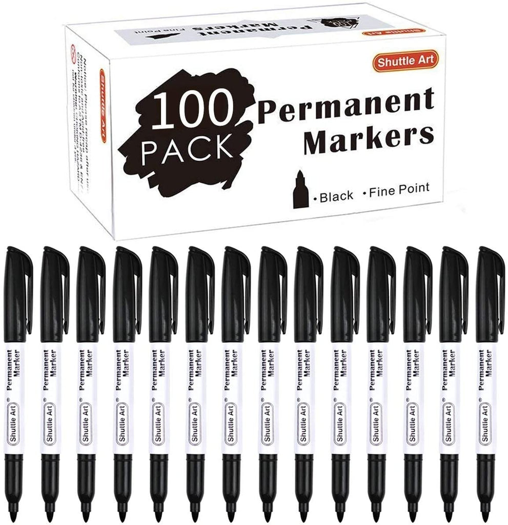 Black Permanent Markers - Set of 100 — Shuttle Art