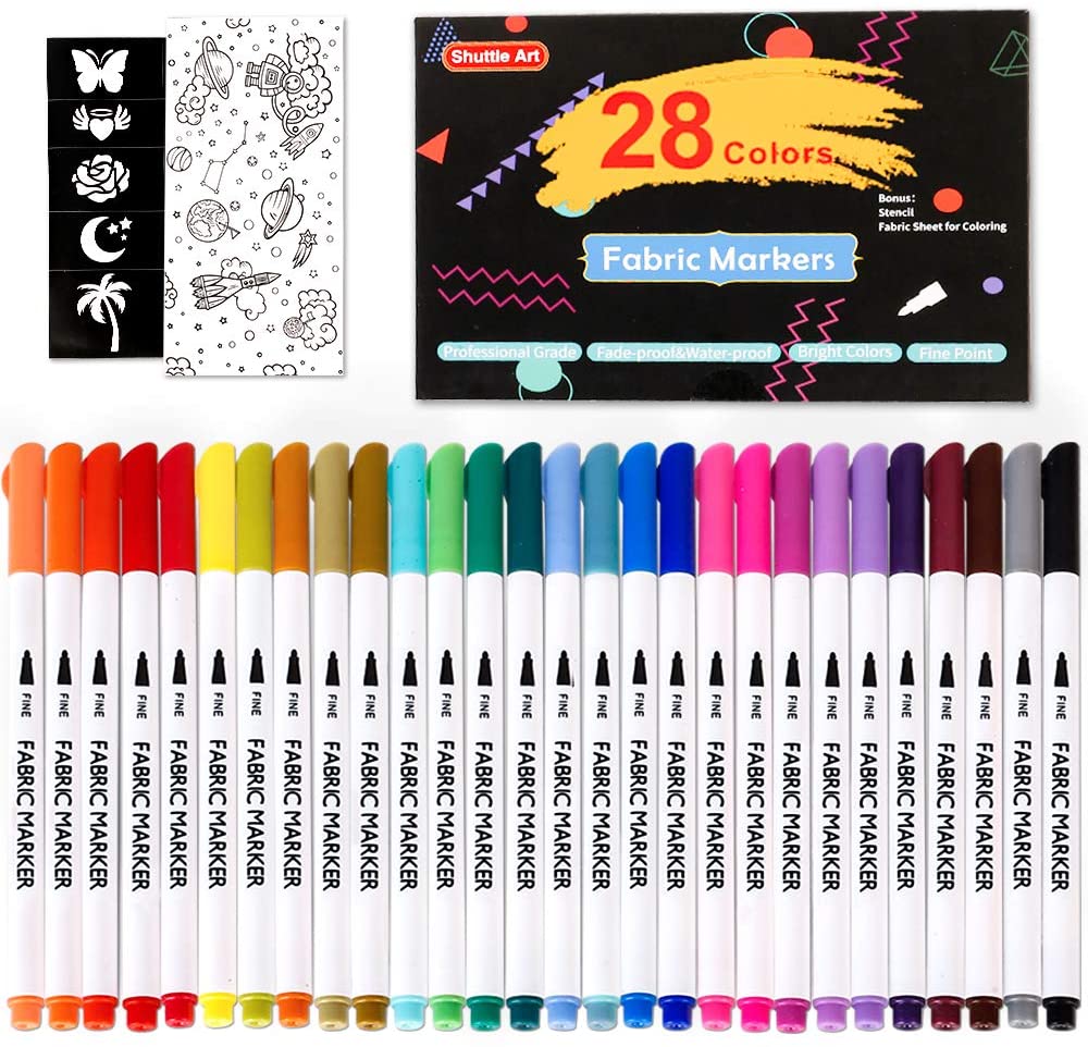 Drawing to Creative Colour - Fabric Art Kit - 5 Fabric Markers