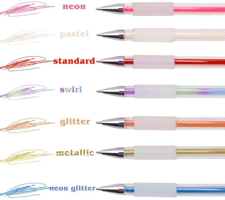 Shuttle Art 260 Colors Gel Pens Set 220% Ink Gel Pen for Adult Coloring Books