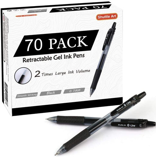  ARTEZA Black Gel Pens (50 Pack), Quick-Drying, 0.7mm