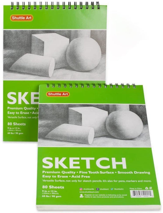 Artists Sketch Books, 160 Sheets - Set of 2 — Shuttle Art