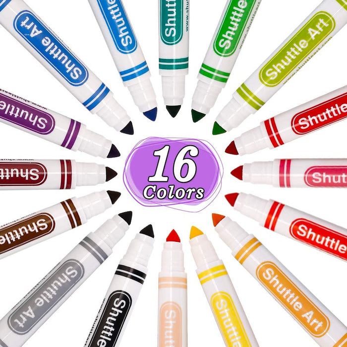 Shuttle Art Crayon 48 Colors Set De-Safety Washable Marker Pen-Type Safety  Quick