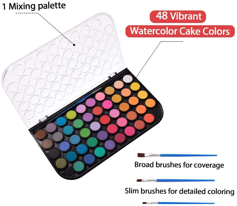 Water Color Cakes Paint 16 Colors Box for Student's Watercolor Painting :  Non-Brand | Rokomari.com