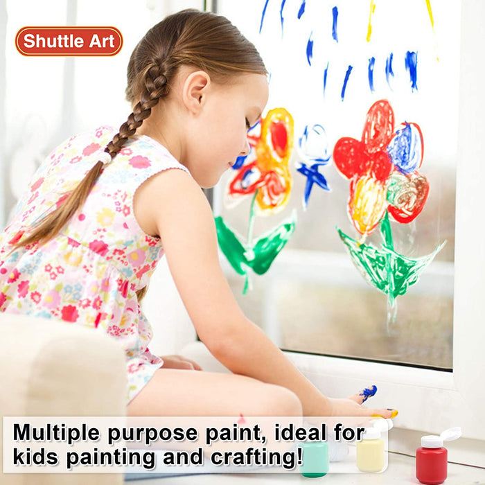 Shuttle Art - Juego de pinturas para dedos lavables para niños, paquete de  33 no tóxicas, juego de pintura para niños con 10 colores (2.3 onzas