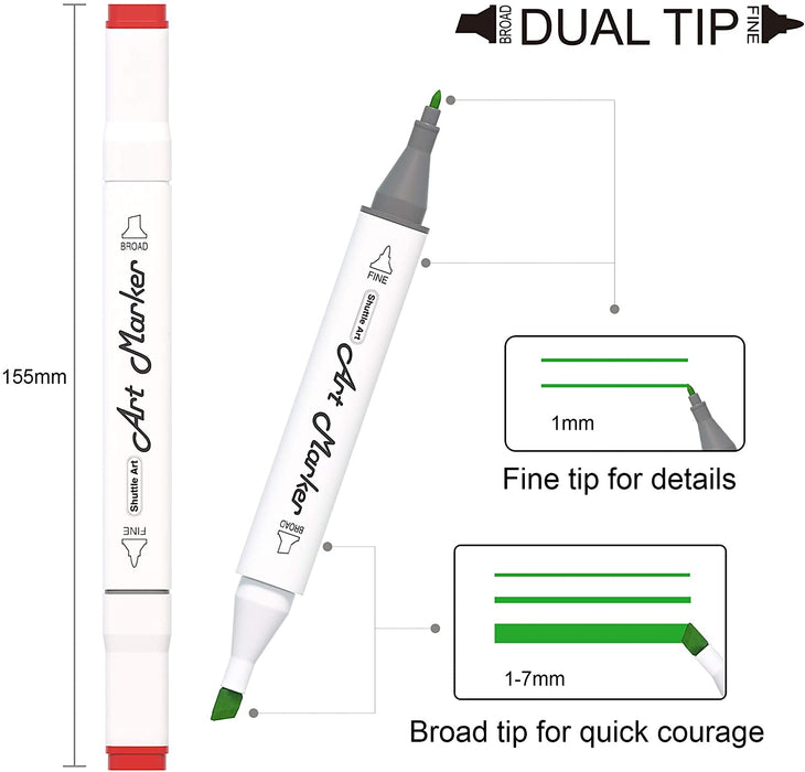 Dual Tip Art Markers - Set of 61 — Shuttle Art