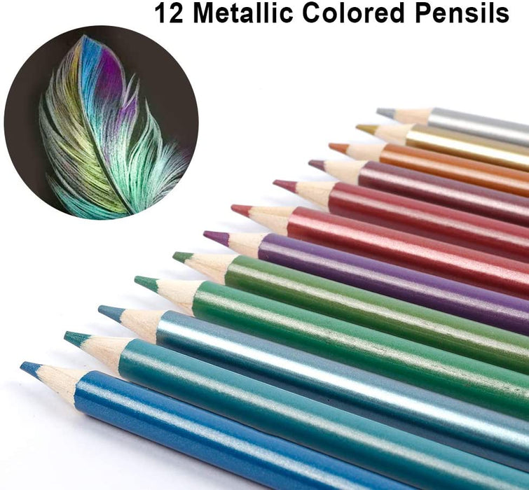138 Colors Professional Colored Pencils, Shuttle Art Soft Core Colorin —  CHIMIYA